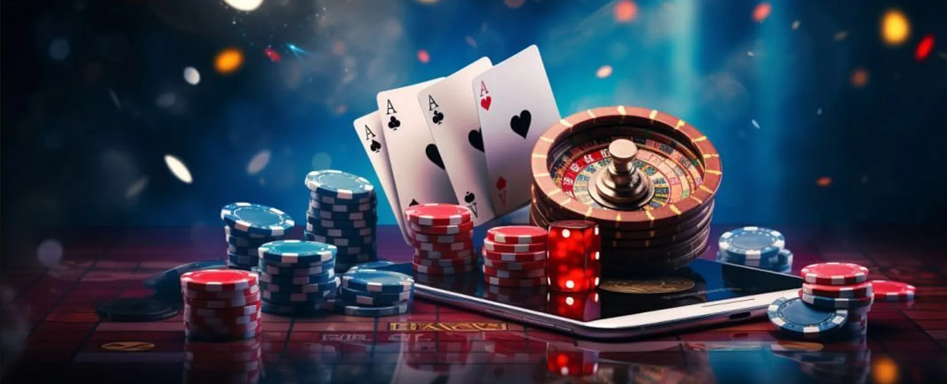 OKBET Registration Hero Image: Golden gaming elements on a dark background